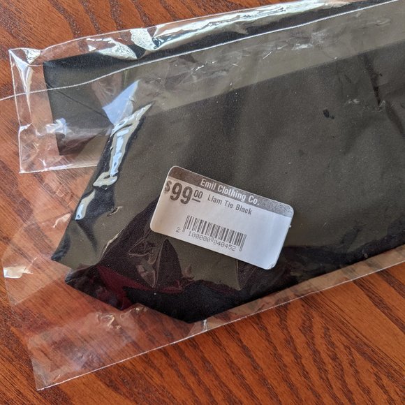 Italian Silk Tie - Black - Picture 7 of 7